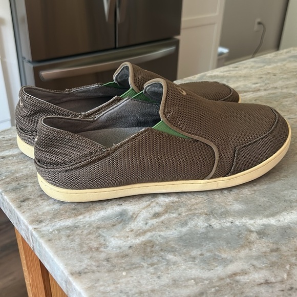 Olukai Mens Shoes slip on brown size 9M - Picture 7 of 12